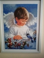 Aniołek chłopiec -Haft Diamentowy