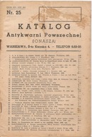 KATALOG ANTYKWARNI POWSZECHNEJ (JONASZA) -nr 25 -1938 rok poz.1-845