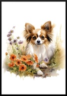 A2 PLAKAT PIES W KWIATACH RASA CHIHUAHUA 3