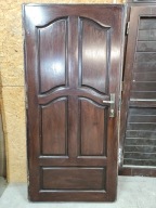 DRZWI Zewnętrzne Dębowe Drewniane Wejściowe Pełne 101x209cm