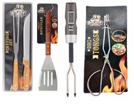 KOMPLET ZESTAW DO GRILOWANIA KOMMPLET Termometr Nóż Łopatka Szczyp Big Jeff