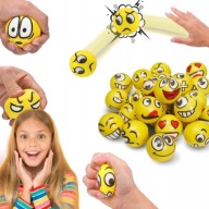 PIŁECZKA SMILE ANTYSTRESOWA ZABAWKA GNIOTEK SENSORYCZNA MINKI WZORY 12SZTUK