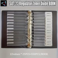 SOT-23 REGULATOR ZENER DIODE BOOK Próbnik BZX84C, 22 rodzaje, po 25 szt
