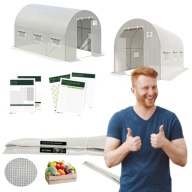 FOLIA ZAMIENNA NA TUNEL OGRODOWY SZKLARNIA 2X3X2 BIAŁA UV4 MOCNA + GRATIS