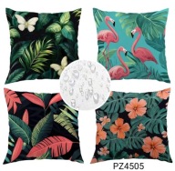 Wodoodporne poszewki na poduszki zewnętrzne taras 45x45 4szt Flaming PZ4505