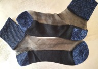 SKARPETKI 35-37 TRANSPARENTNE VINTAGE PRZEŹROCZYSTE BŁYSZCZĄCE SYLWESTROWE