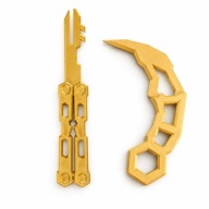 Zestaw Keyrambit i Keylisong Roblox Rvals złota replika z gry zabawka