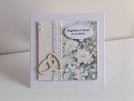 Kartka na Ślub ręcznie robiona personalizowana handmade
