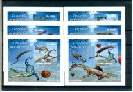 A46519)Dinozaury: Sao Tome 4301 - 4306 Einzelblocks nieperforowac**