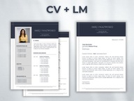 SZABLON WZÓR CV (1 i 2 stronny) + LIST MOTYWACYJNY - edytowalne WORD (docx)