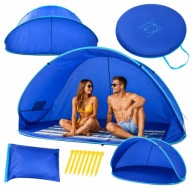 NAMIOT PLAŻOWY POP UP XXL SAMOROZKŁADAJĄCY UV NIEBIESKI 220CM