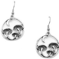 Kolczyki KÓŁKA z grzybkami