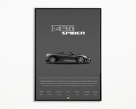PLAKAT FERRARI F430 SPIDER IDEALNY NA PREZENT OBRAZ NA ŚCIANE A3