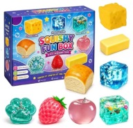 SQUISHY FUN BOX 8 SZT GNIOTKI SENSORYCZNE MYSTERY BOX NA PREZENT ZESTAW