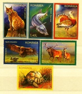 RUMUNIA** Zwierzęta, ptaki, ryby, ryś, jelenie Mi 6379-84