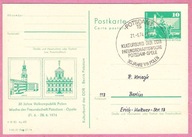 DDR 1974, cp Wystawa Filat. Potsdam - Opole, polonica
