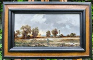 Obraz olejny Erich Demmin "Myśliwy z Psem" (1911-1997) notowany