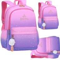 PLECAK SZKOLNY RÓŻOWY FIOLETOWY OMBRE KL 1-3 DLA DZIEWCZYNKI DZIECKA