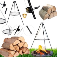 RUSZT DUŻY SOLIDNY STALOWY 80cm GRILL NA OGNISKO PALENISKO REGULACJA