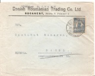 RUMUNIA ROMANIA -koperta firmowa DANISH ROUMANIAN TRADING CO.LTD -1927 r