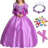 Sukienka Roszpunka Zaplątani Królewna Księżniczka 110 Kostium Bal