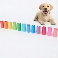 Woreczki na odchody tęczowe 12 rolek po 20 sztuk (240 sztuk) jednorazowe