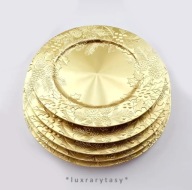 Talerz podstawka podkładka maty święta złote dekoracja stołu komplet 10 szt