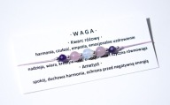 Bransoletka Znak Zodiaku WAGA Naturalne Kamienie Zodiak