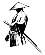 Samurai Statue Figura Ozdobna na ścianę Panel