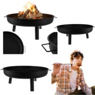 PALENISKO OGRODOWE DUŻE OGNISKO GRILL KOCIOŁEK RUSZT 80CM SOLIDNE