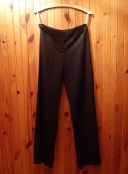 Eleganckie, czarne spodnie mieniące się brokatem