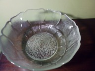 MISKA DUŻA SALATERKA MISA SZKŁO FRANCJA ARCOROC FLEUR KARCZOCH 23 x 9 cm