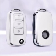 Biało-srebrne etui na kluczyk – VW Passat Golf Polo Skoda Octavia Seat
