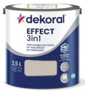 Dekoral Effect 3w1 Farba PLAMOODPORNA matowa beżowo-szary 2,5l