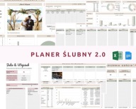 Planer Ślubny 2.0 Excel Google Sheets Organizacja Wesela od A do Z + Budżet