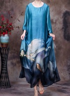 BOHO SUKIENKA MAXI jak MALOWANY JEDWAB plus size