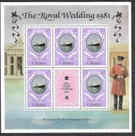 GHANA - ślub księcia Karola i Diany - statek 1981 ** Mi 897 Ark. (2477)