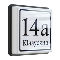 Modny PODŚWIETLANY numer domu LED tabliczka adresowa dom klasyczny budynku