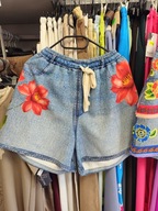 Spodenki kolorowe kwiaty cienkie r. Uni, Italy !!!