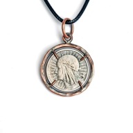 Wisior - srebrne 2zł w miedzi. Ręczna robota.