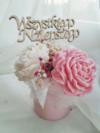 Flower Box Candle na Urodziny bukiet ze świeczkami sojowymi solenizanta
