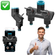 ROZDZIELACZ NA KRAN PODWÓJNY NA 2 WĘŻE PLASTIKOWY REGULOWANY | CELLFAST