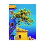 Plakat „Lemon Coast” – Kolorowy Plakat Krajobrazowy