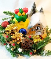 Świeca dzwonek Stroik Dekoracja na stół Boże Narodzenie