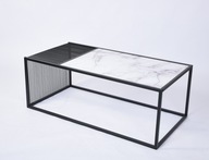 Stolik biały kawowy ława marmur biala