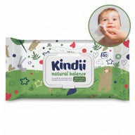 Chusteczki Nawilżane Kindii Natural Balance Aloes 60 Sztuk Delikatne