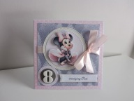 Personalizowana kartka na urodziny ręcznie robiona myszka