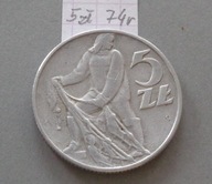 5 złotych z 1974 roku , RYBAK , ŁADNE