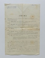 5 BATALION PANCERNY, KRAKÓW - UMOWA o PRACĘ 1937 r. - BROŃ PANCERNA, II RP