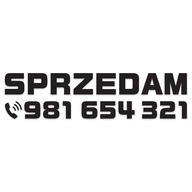 Naklejka bez tła SPRZEDAM Z NUMEREM TELEFONU wodoodporna od GravArt